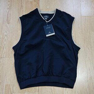 Men's Antigua Antech Collection V-Neck Golf Vest - Navy - Large - NWT